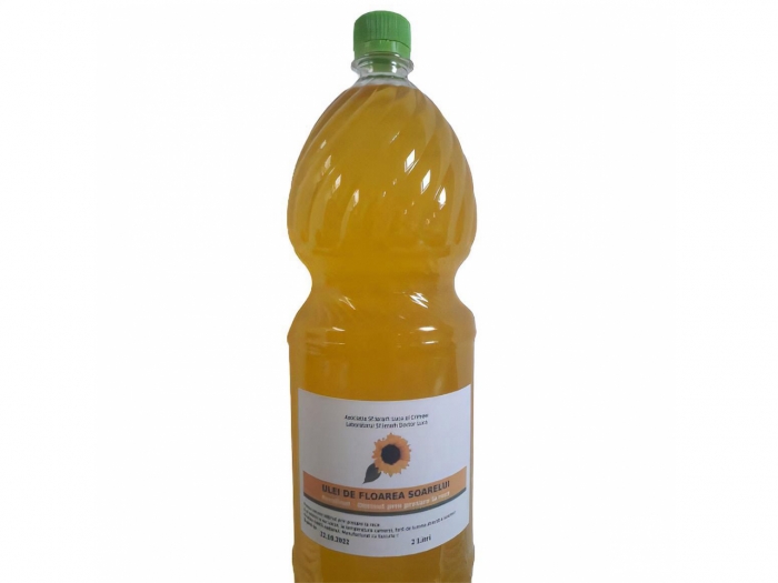 Ulei (alimentar) de floarea soarelui presat la rece nerafinat